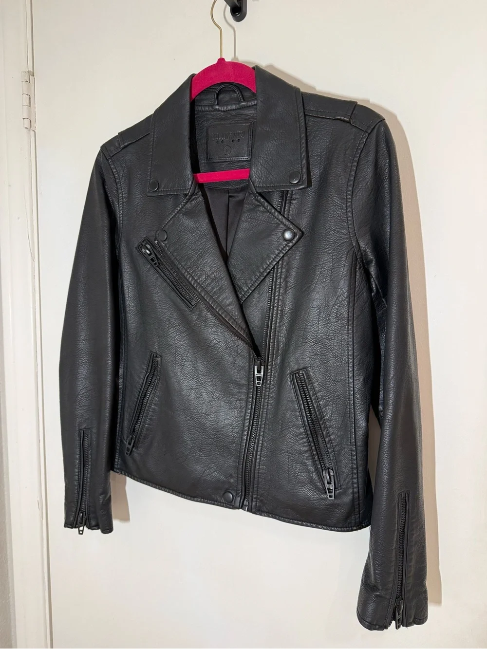 Blank NYC Black Faux Leather Moto Jacket